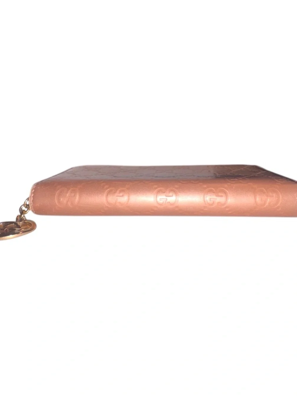 Authentic Gucci Guccissima Leather Zip-Around Wallet Metallic Bronze - Picture 12 of 12
